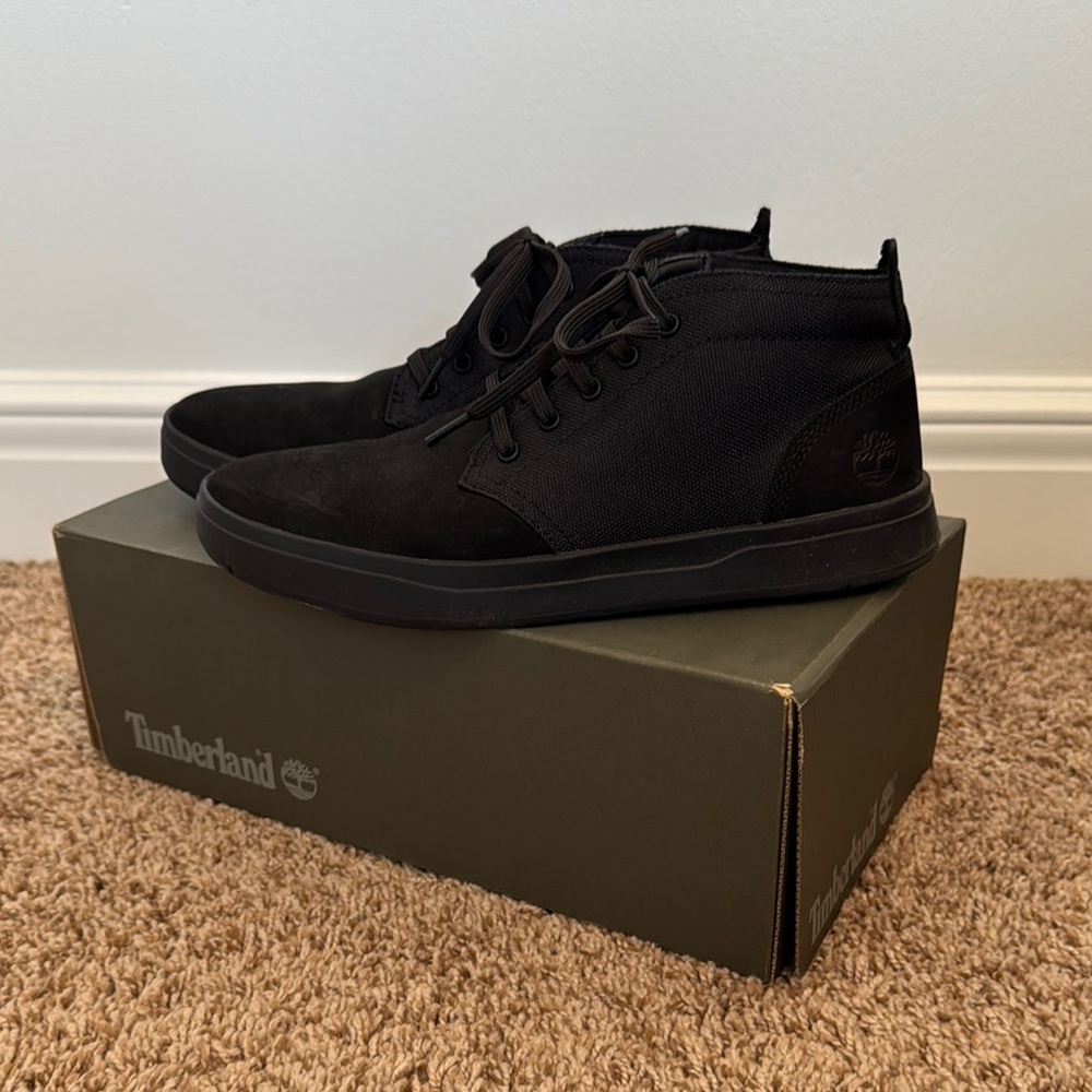 Timberland Davis Square Leather /Fabric Chukka Blackout Nubuck
